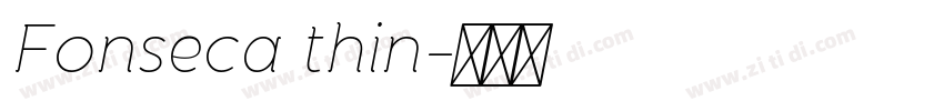 Fonseca thin字体转换